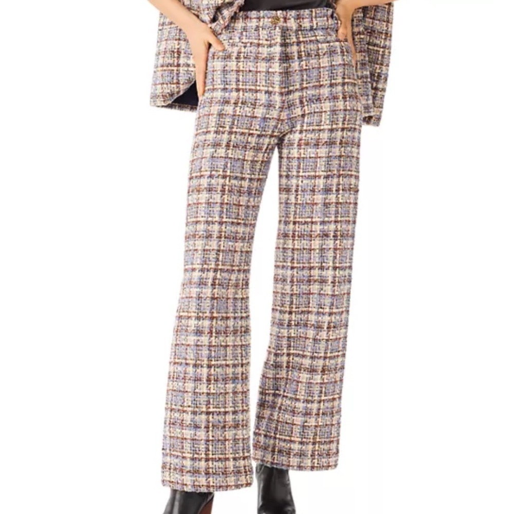 NWT ba&sh Multicolor Tweed Tamour Pant